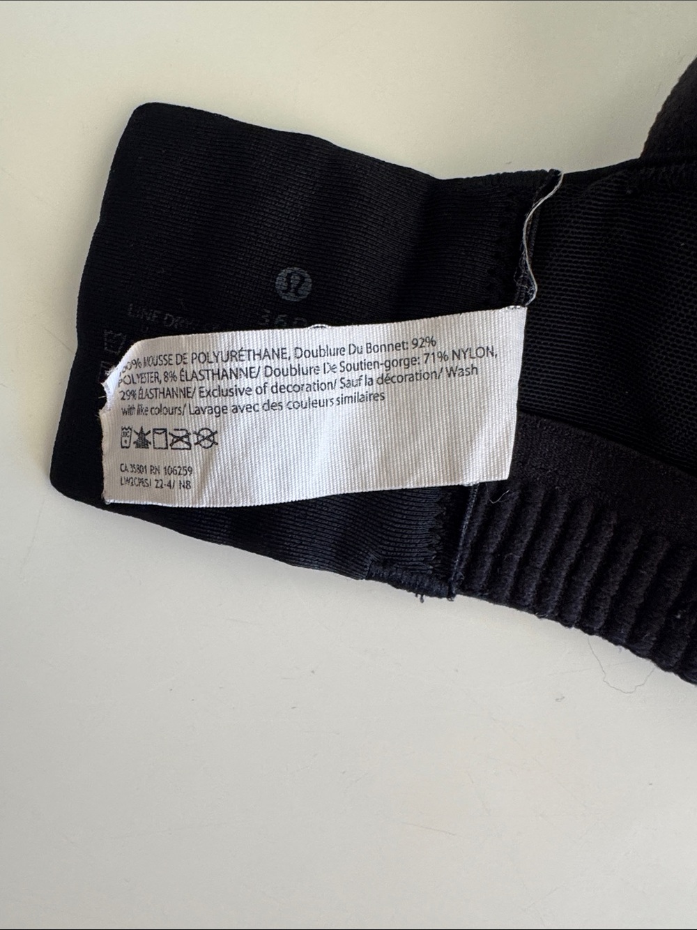 Lululemon Energy Bra High Support 36D Black - Picture 6 of 9